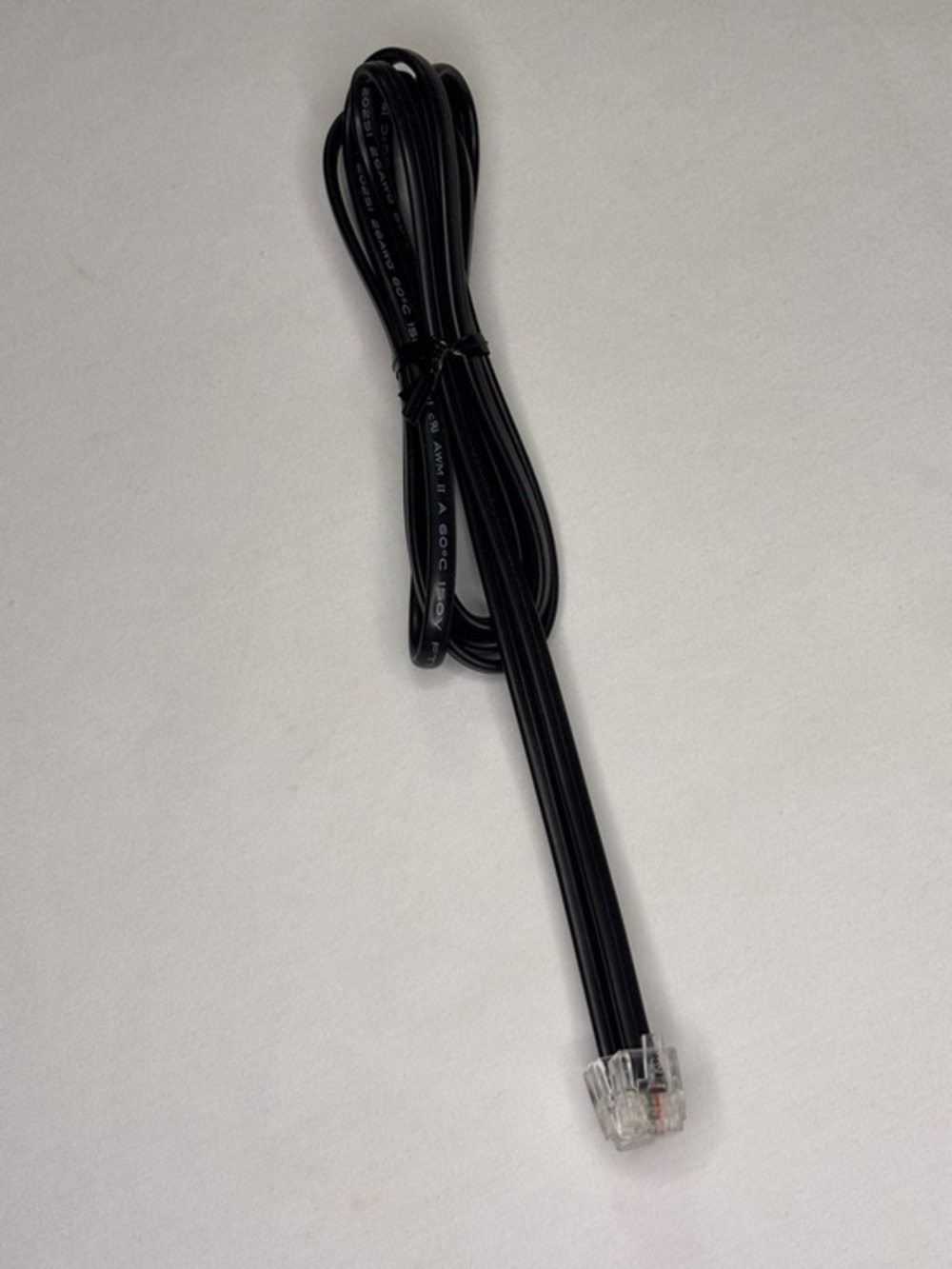 Black Telephone Handset Cord with RJ11 Connector 5ft